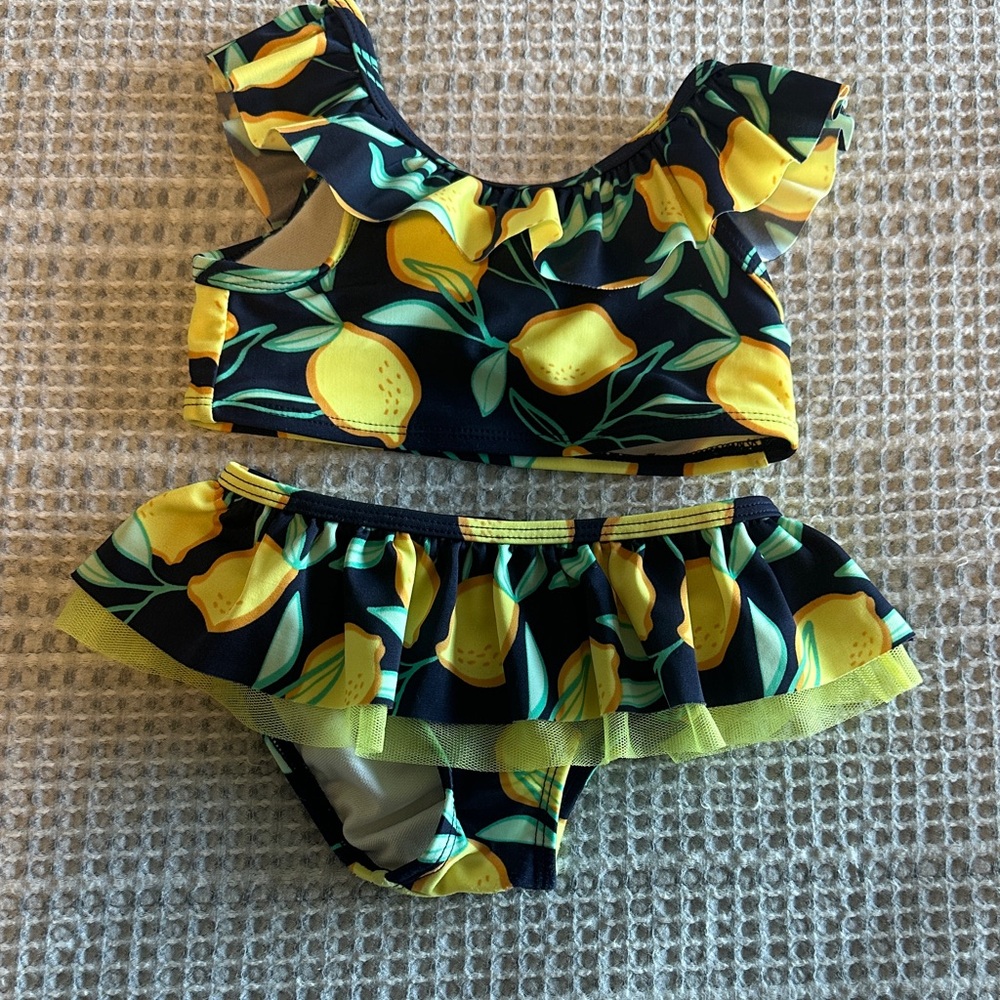Cat & Jack Lemon Print Bikini Set